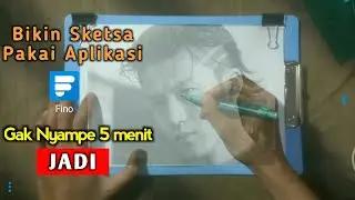 MENGGAMBAR SKETSA MENGGUNAKAN APLIKASI FINO - TEKNIK TRACING - LUKISAN PENSIL