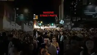 MASSIVE CROWDS STREET PARTY #streetparty #dance #crowds #toronto #festival
