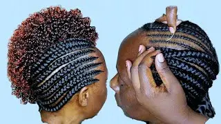 🔥🔥🔥Hair transformation || Half weave on cornrows half weave|| curly weave @JOYCEARTS-p2p
