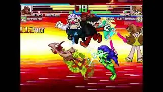 Mugen Request - Black Panther, Shantae, Wario & Waluigi vs Panty, Star Butterfly, Mordecai & Chavo