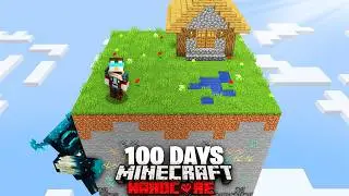 I Survived 100 Days On A SINGLE CHUNK in Minecraft Hardcore!