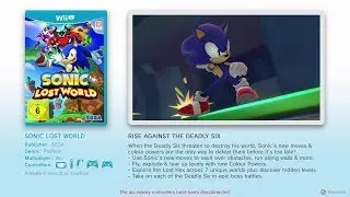 Sonic Lost World INTERACTIVE DEMO Game Play (Wii U Kiosk Unit)