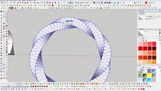 TWISTED CIRCLE using Component Stringer, Curviloft & SUbD for Sketchup