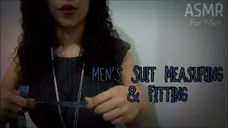 [ASMR] 📏 Mens Suit Measuring & Fitting | Sewing Tape, Scribbling, Fabric Sounds, Personal Attention