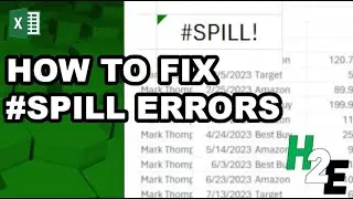 How to Fix #SPILL Errors in Excel