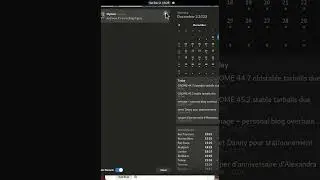 GNOME Shell in DND mode with notifications counter and prioritized exceptions