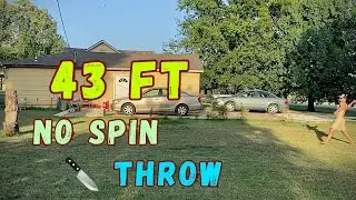 40+ft no spin knife throw