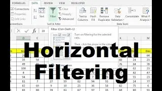 Horizontal Filters in MS Excel