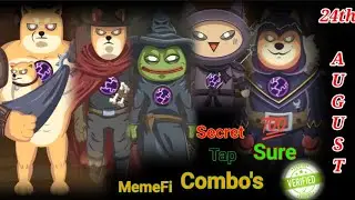 MemeFi today's Secret Tap Combo 24/08/2024 Get free 500K MemeFi coins daily verified airdrop