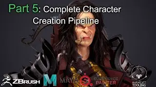 Part 5 :  Create Realtime 3d Character for game in maya, zbrush, substance painter