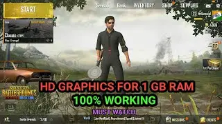 HD Graphics For 1Gb Ram in PUBG LITE|100% Working|TechnoD