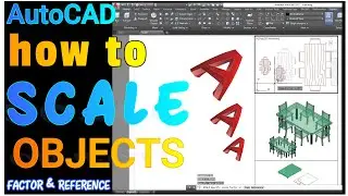 How to Scale an object in AutoCad, very easy tips, Using Reference & Factor.