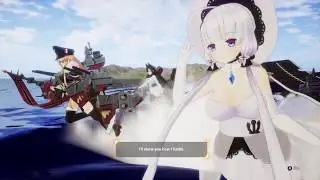 Azur Lane Crosswave Pc No commentary part 31; Shimakaze, Suruga boss fight