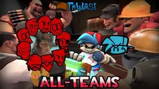 FNF Seek's Cool Deltarune Mod - All Teams (All Stars feat. All TF2 Mercs)