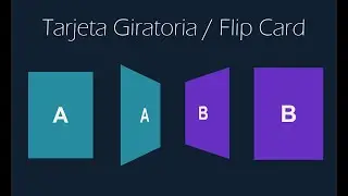 Tarjeta giratoria - Flip card con HTML y CSS