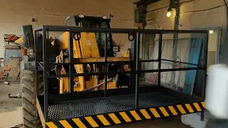 Установка монтажной люльки на погрузчик JCB (2021)