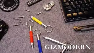 Portable Multifunction Tool Ballpoint Pen, with Ruler, Spirit Level, Screwdriver, Capacitive Stylus