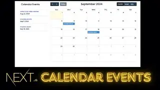 Build a Calendar and schedule Events with Next.js 14, FullCalendar.io & ShadCN UI