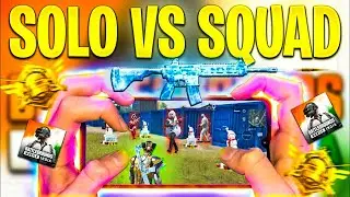 😱 Solo VS Squad in High Tier | Killing Enemies With M4 Glacier Max 🥶 | Battlegrounds Mobile India