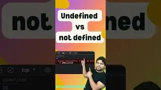 Interview question: undefined vs not defined in javascript. 