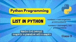 List in Python | How to Create List using range() and list() Function | Python for Beginners