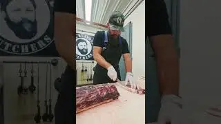 Cutting 42 day dry-aged tajima wagyu strip steaks! #shorts