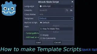 Godot template scripts in 1 minute (Quick Tips)