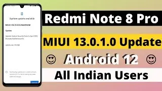 Redmi Note 8 Pro MIUI 13 - Android 12 Update | New Control Center | Redmi Note 8 Pro New Update