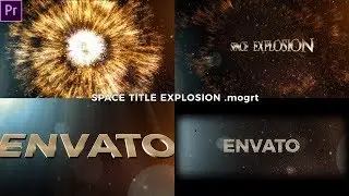 Space Title Explosion Premiere Pro Mogrt Template