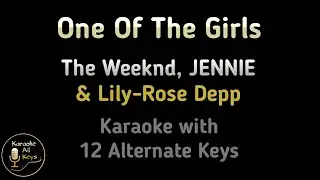 The Weeknd, JENNIE, Lily-Rose Depp - One Of The Girls Karaoke Instrumental Lower Higher Original Key