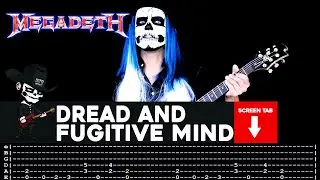 【MEGADETH】[ Dread And Fugitive Mind ] cover by Masuka | LESSON | GUITAR TAB