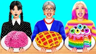Wednesday vs おばあちゃんの料理チャレンジ | 秘密のお料理ハックとキッチンのヒント Funny Toony