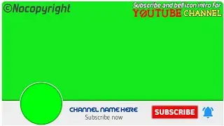 Subscribe intro green screen | Subscribe and bell button intro | Intro For Youtube Channel