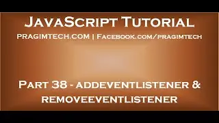 addeventlistener and removeeventlistener in JavaScript