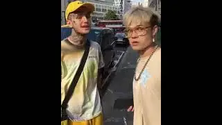 Lil Peep and Bexey kicking it in London Town