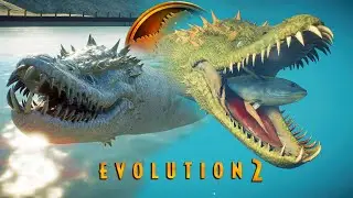 ELASMOSAURUS UNLOCKED | All Skins, Animations, Feeding & Hunting - Jurassic World Evolution 2
