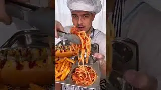 Little lunch for you! And NEXT!!😌🌭🍟🍰Guess the country..?😌♥️| School food be like| CHEFKOUDY