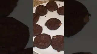 How To Bake Double Chocolate Fudge Cookies Clip #fudge #cookies #shorts