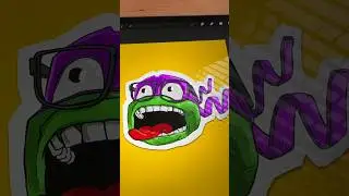 Making Donatello Stickers with an iPad #tmntmutantmayhem #donatello