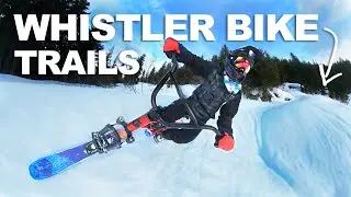 Riding Whistler Bike Trails on SKI BIKES (gone wrong)