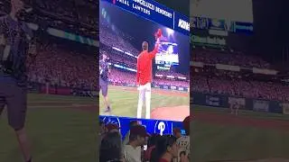 RHYS HOSKINS FIRST PITCH 🥹