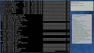 Arch Linux installation recording to kernel 5.14.1-arch1-1 (testing)
