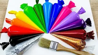 🌈Rainbow Piping Bags Painting｜Easy & Simple Acrylic Painting