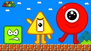 Rectangles and shapes 🟩🟡🔺| Dancing Shapes in Super Mario Bros. Mix Maze Level Up!