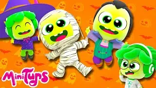 Cinco pequeños monstruos | Halloween para niños | Minituns en español 💚 Canciones Infantiles