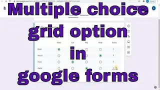Multiple choice grid option