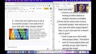 young lions powerpoint and scrolling text