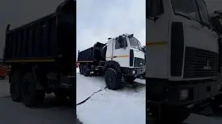 Полноприводный МАЗ, радует глаз. #маз #6х6 #полныйпривод #стройка #карьер #вездеход #maz