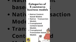 Categories of e commerce business models 