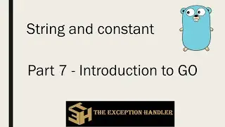 Constant and String in GO | Golang